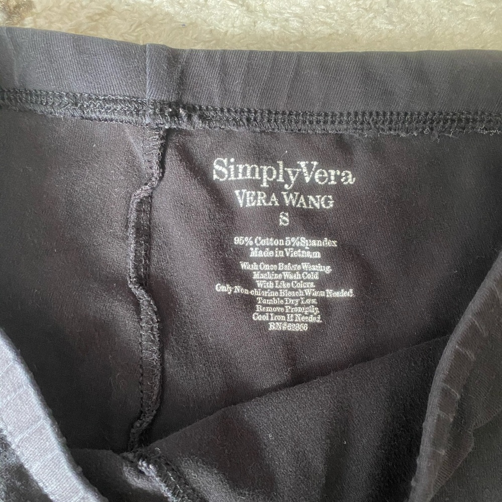 vera wang black leggings